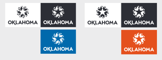 Oklahoma Black and reverse logos