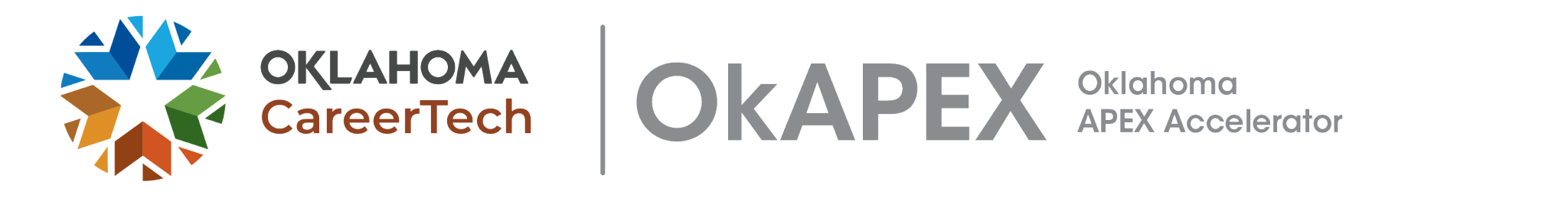 okapex-sxs-cmyk Oklahoma Procurement Technical Assistance Center divisional logo with white background (side-by-side) is for use on website and electronic communications
