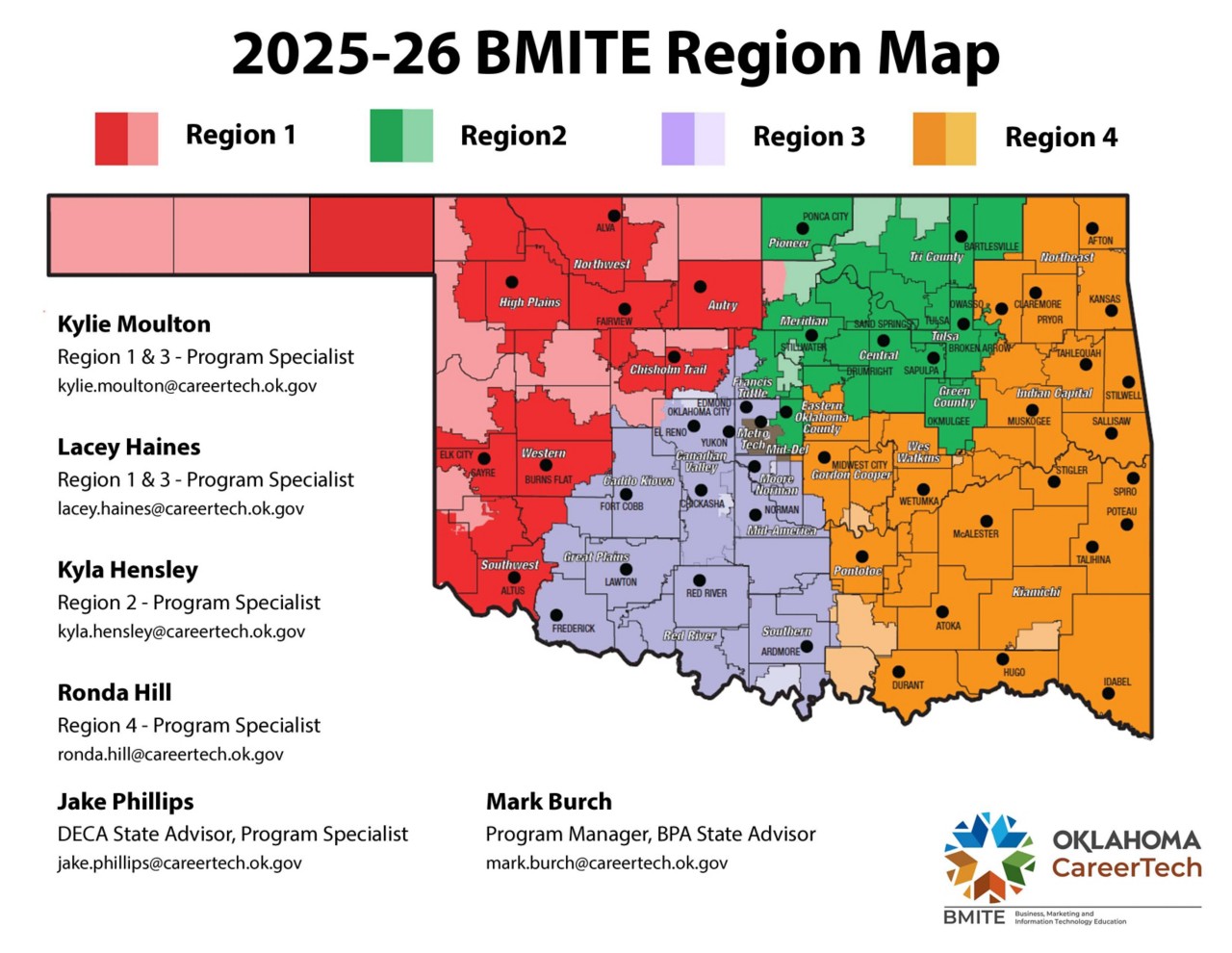 2025-26 BMITE Region Map