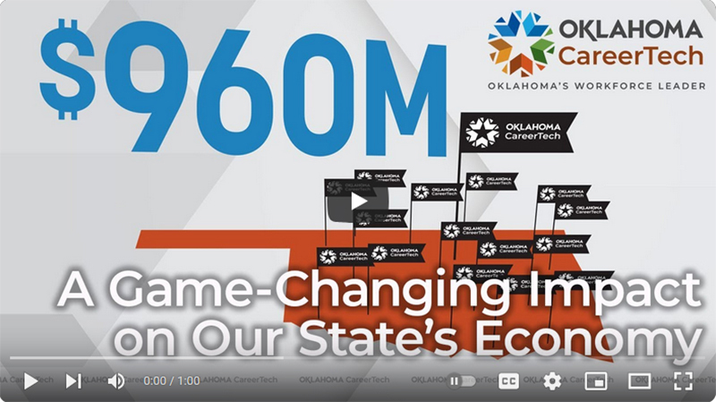 Oklahoma CareerTech: Oklahoma's Workforce Leader; a game-changing impact on our state's economy; link to video