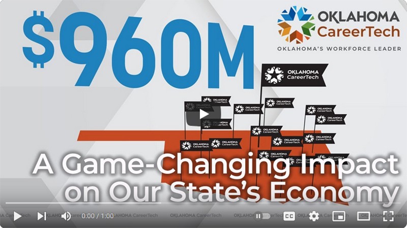 Oklahoma CareerTech: Oklahoma's Workforce Leader; a game-changing impact on our state's economy; link to video