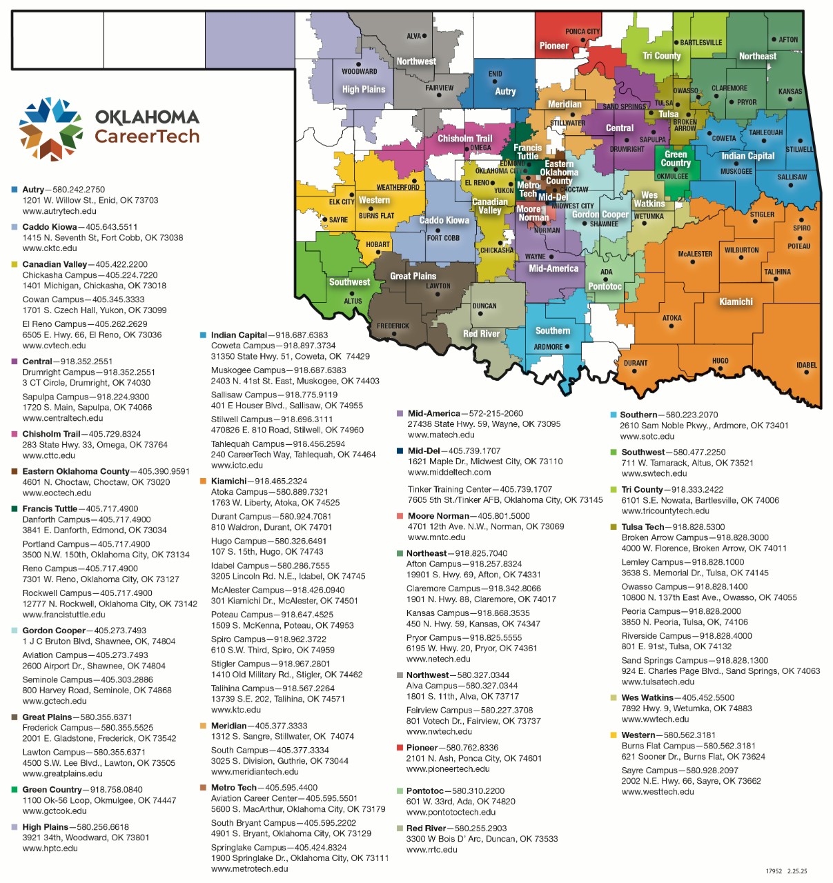 Map of tech center sites