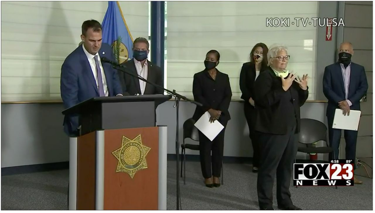 Governor Stitt press conference with law enforcement