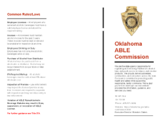 ABLE Common Rules & Laws Brochure
