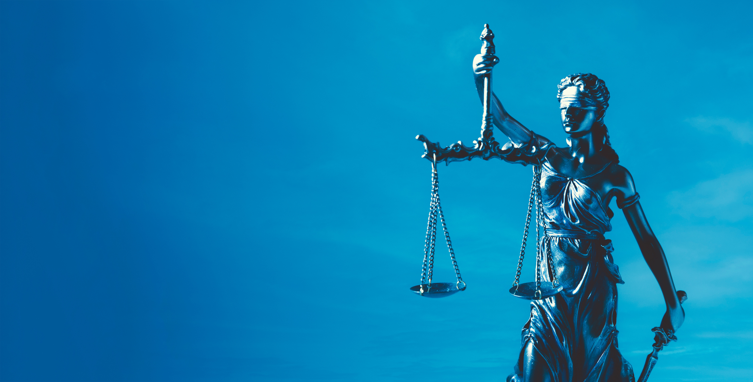 Lady justice. Statue of Justice on sky background. Legal and law concept