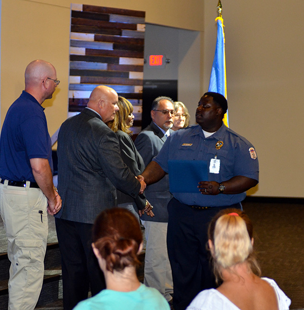 A cadet receives his certification