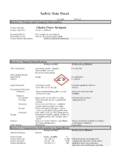 Choice Floor Stripper SDS