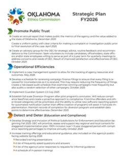 Ethics Commission Strategic Plan FY2026