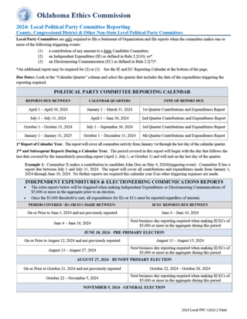 2024 Local Political Party Calendar