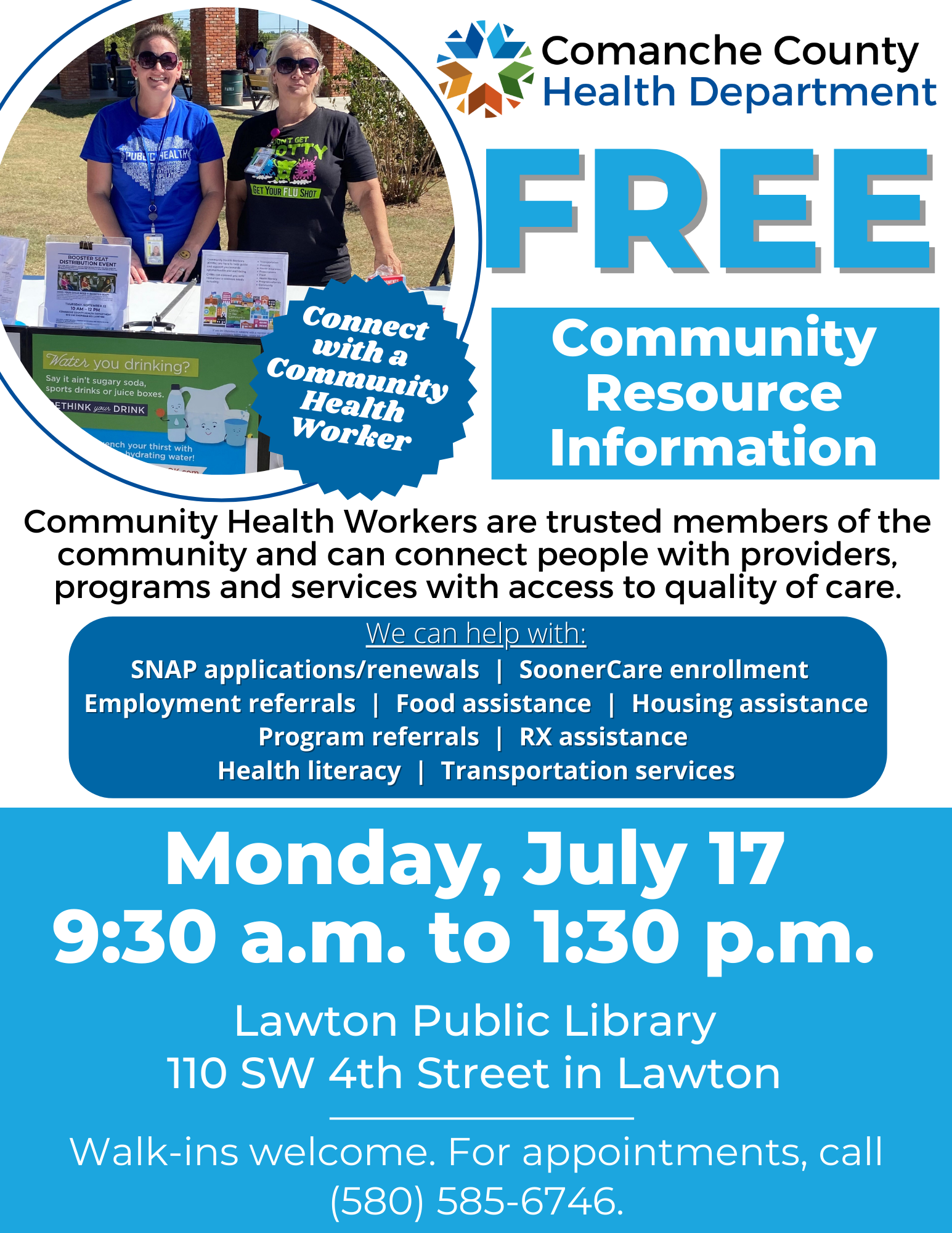 July 17 2023 - Lawton Public Library - CHW