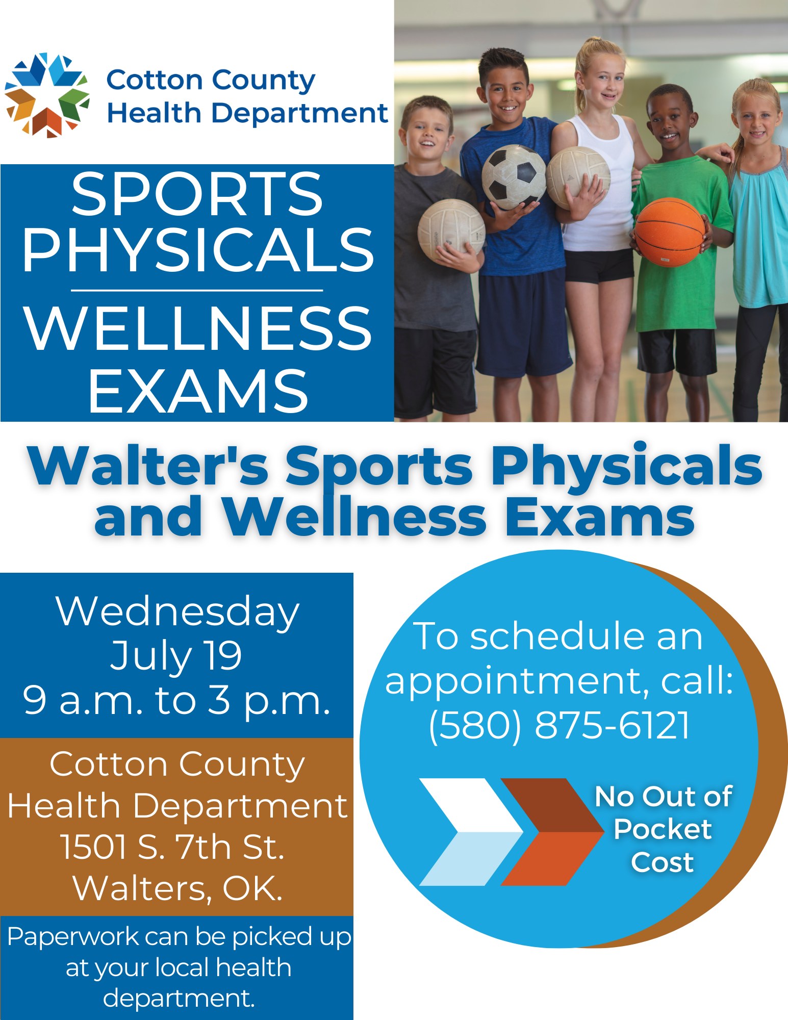 July 19 - Cotton County - Sports Physicals
