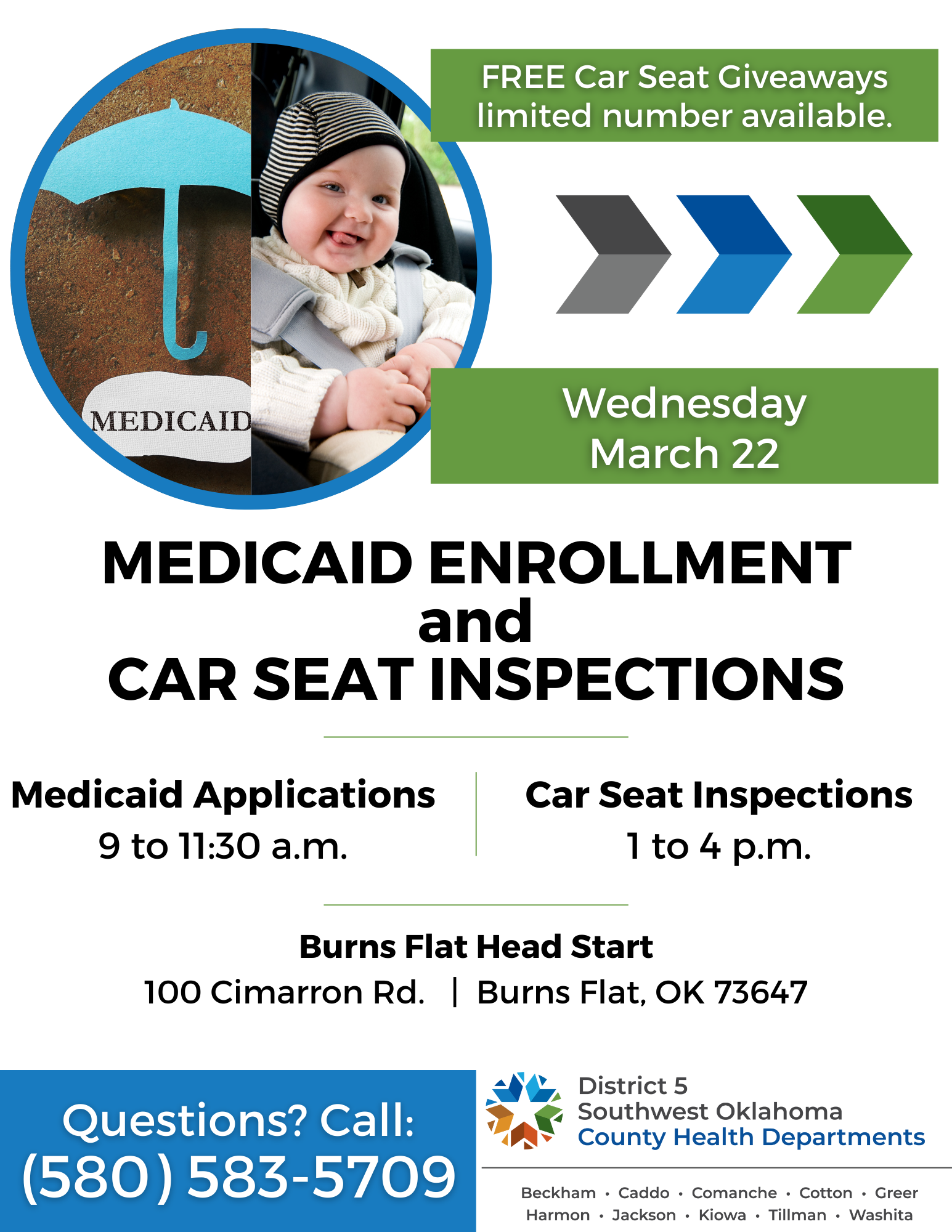 Medicaid and Car Seat Event - Flyer