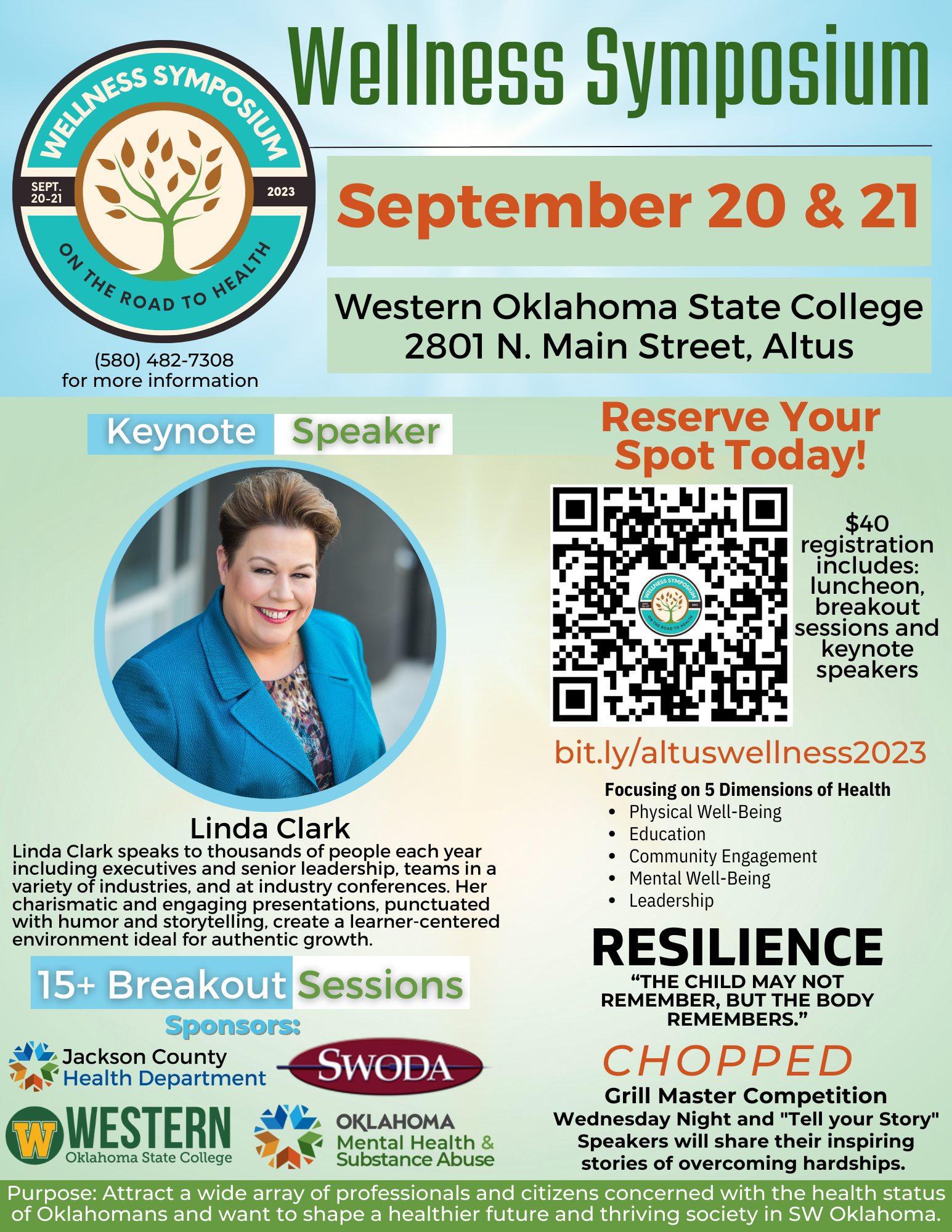 An advertisement features details of the Altus Wellness Symposium scheduled for September 20 and 21, 2023.