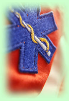 EMS uniform close-up of symbol