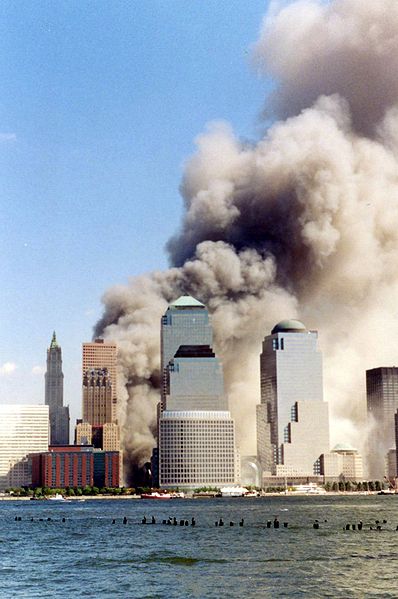 NYC Twin Towers just collapse on September 11th 2001 