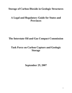 Geologic Storage of Carbon Dioxide