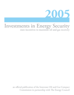 Investment in Energy Security State Incentives 2005