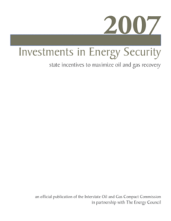 Investment in Energy Security State Incentives 2007