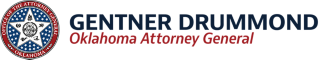 Office of the Attorney General Seal - Full Color - Gentner Drummond - NavyRed Text.png