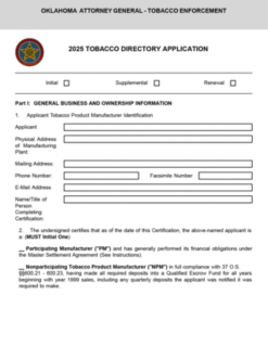 2025 Tobacco Directory Application