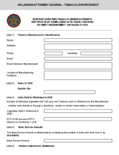 2026 Yearly Certificate of Compliance