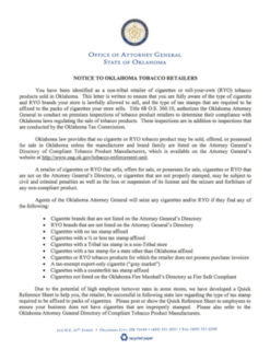 Notice to Oklahoma Retailers