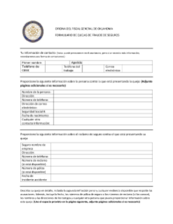Formulario de Quejas de Fraude de Seguros