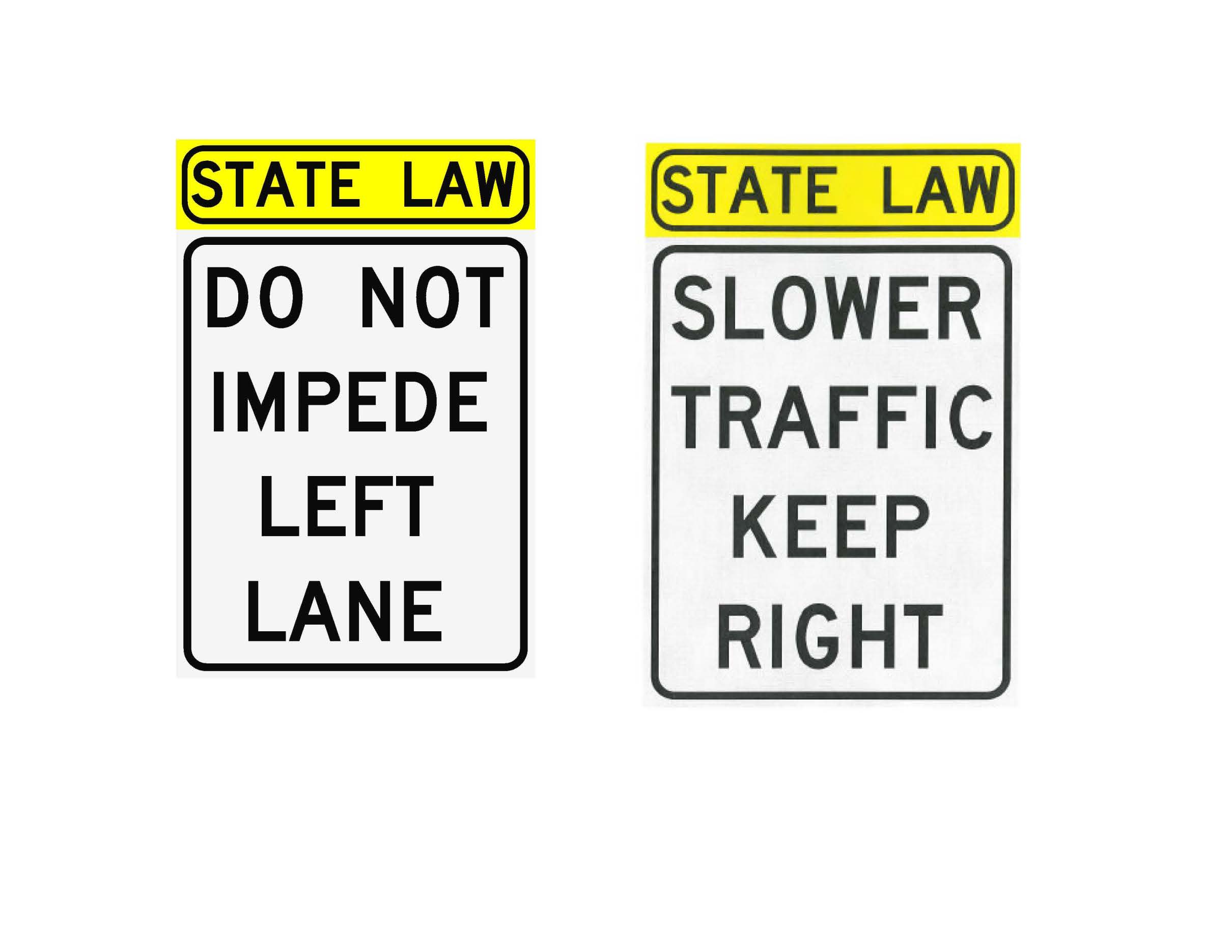 New interstate traffic signs