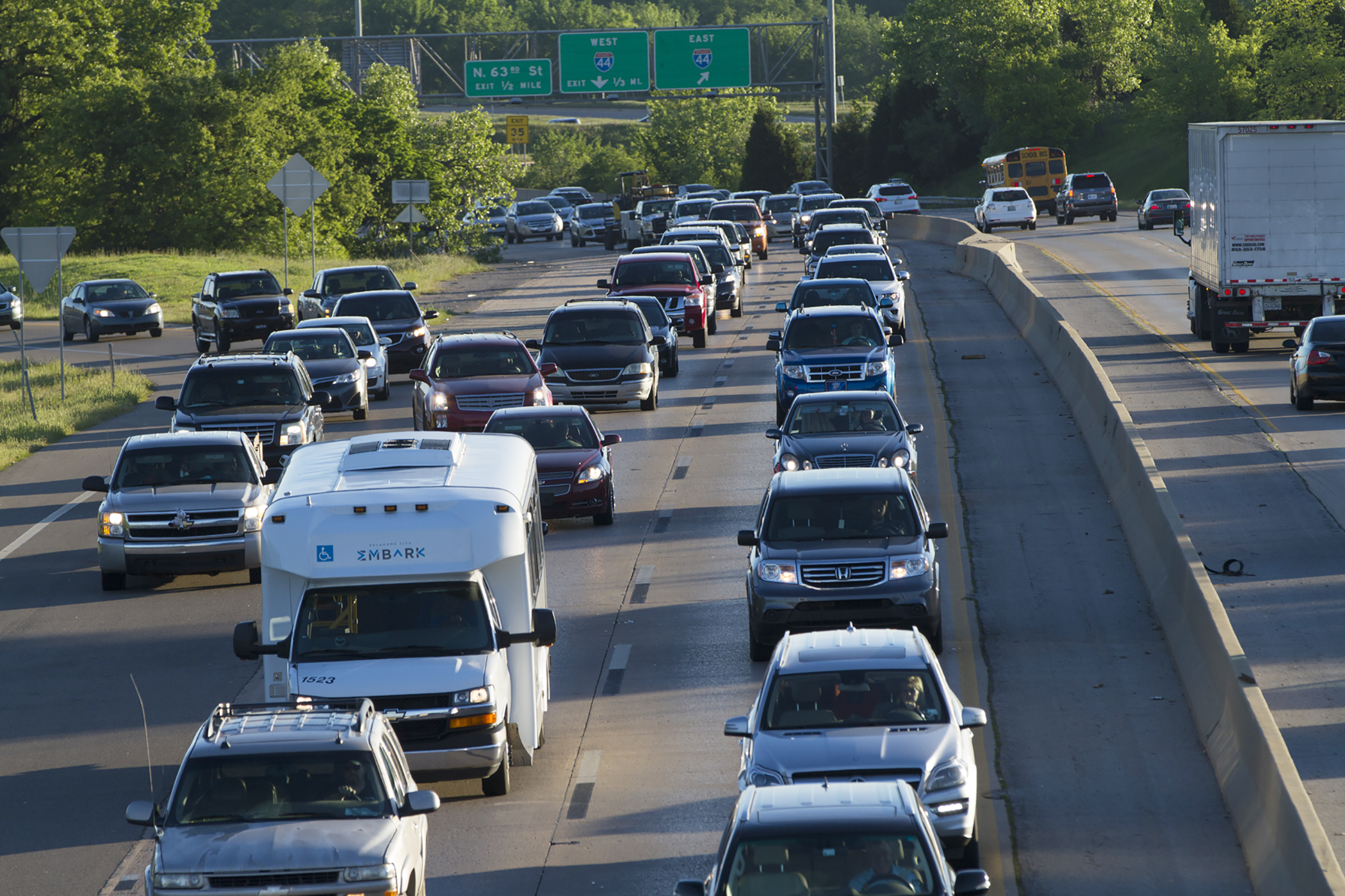 I-235 traffic in Oklahoma City