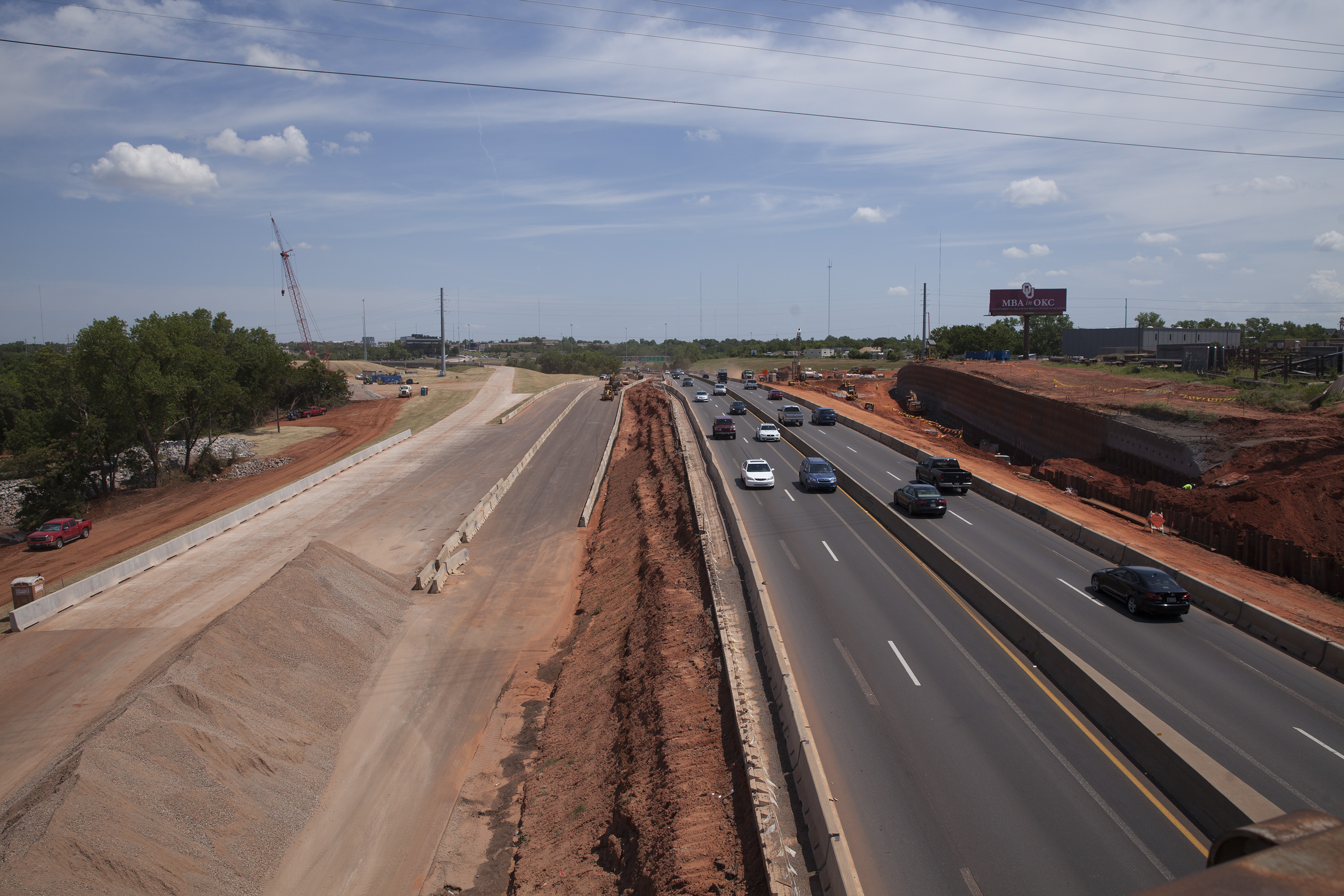 I-235 construction in Oklahoma City