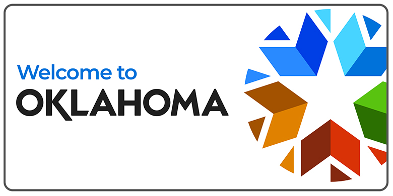 Following the announcement of the new state logo by Lt. Gov. and Secretary of Tourism and Branding Matt Pinnell on Wednesday, the Oklahoma Department of Transportation is replacing its old welcome signs with the new, colorful ???Welcome to Oklahoma??? signs. As one component of the state's rebranding efforts, these signs will be installed at entry points statewide.