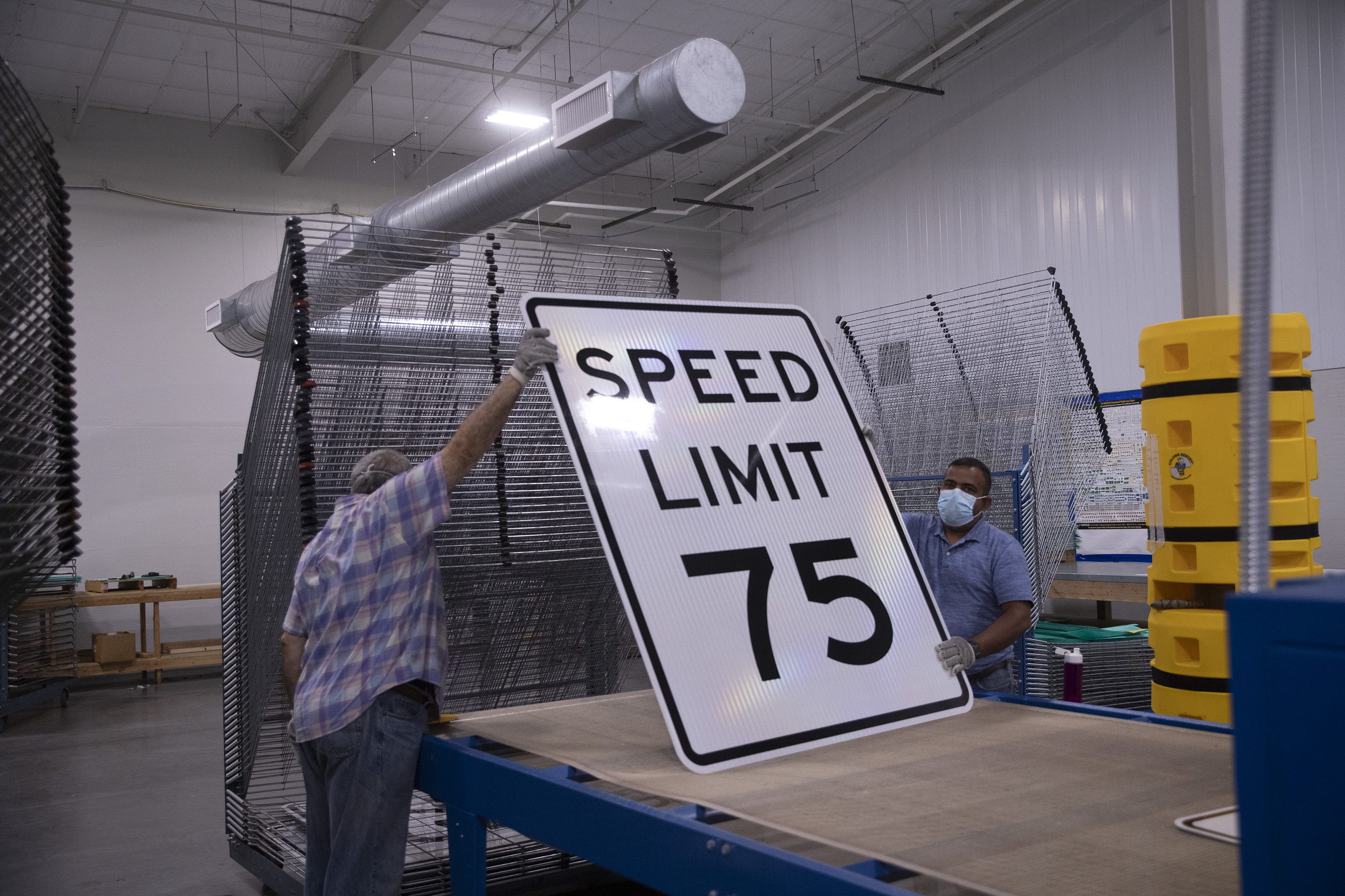 New speed limit signs
