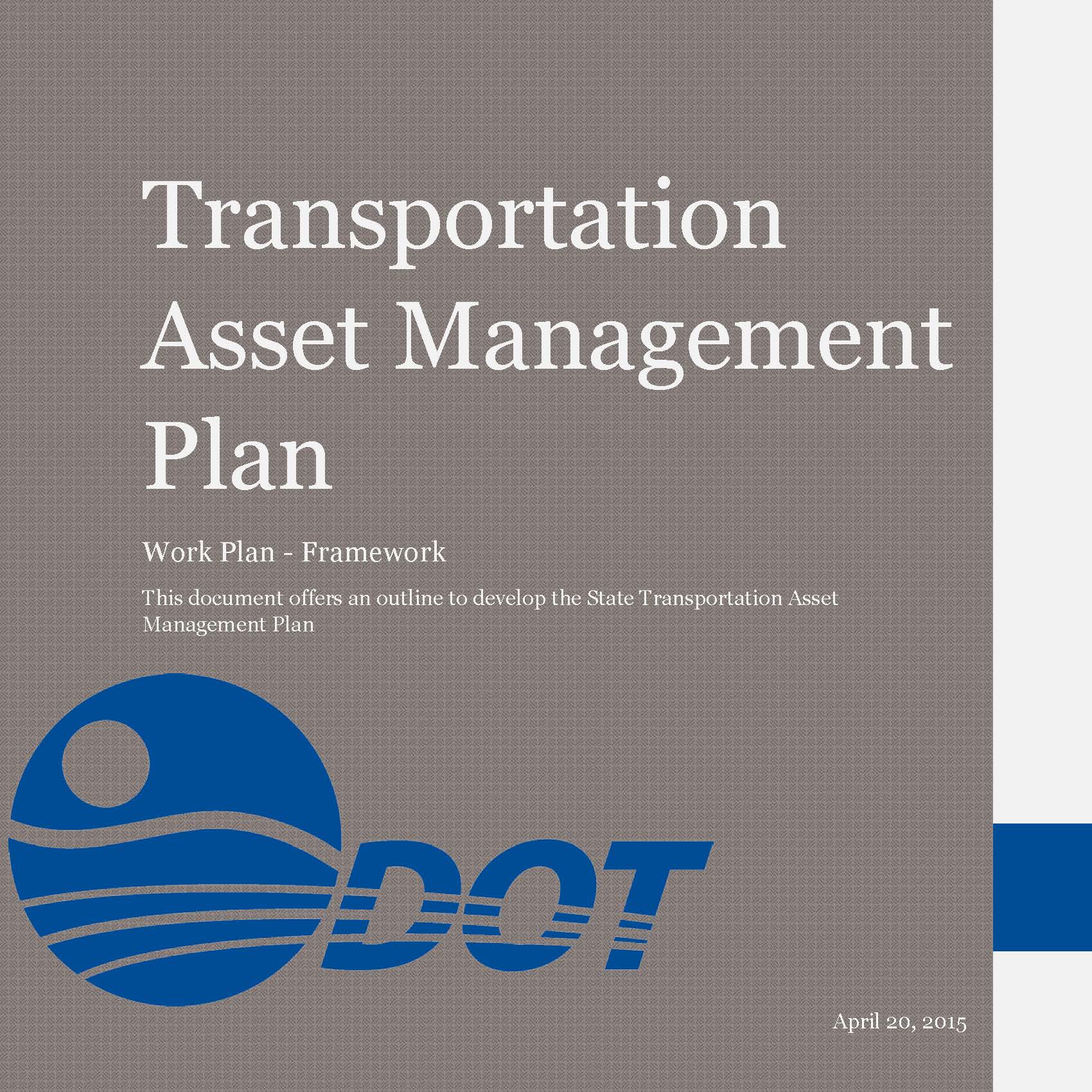 Transportation Asset Management Plan Document (under development)