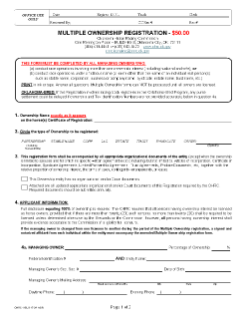 Multi Ownership Registration