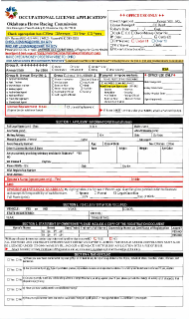 Occupational License Application
