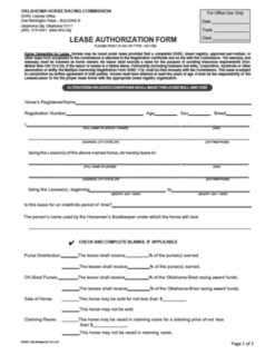 Lease Authorization Form
