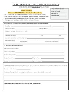 QH, PT, AP RECIPIENT MARE FORM