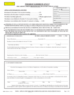 TB BROODMARE APPLICATION