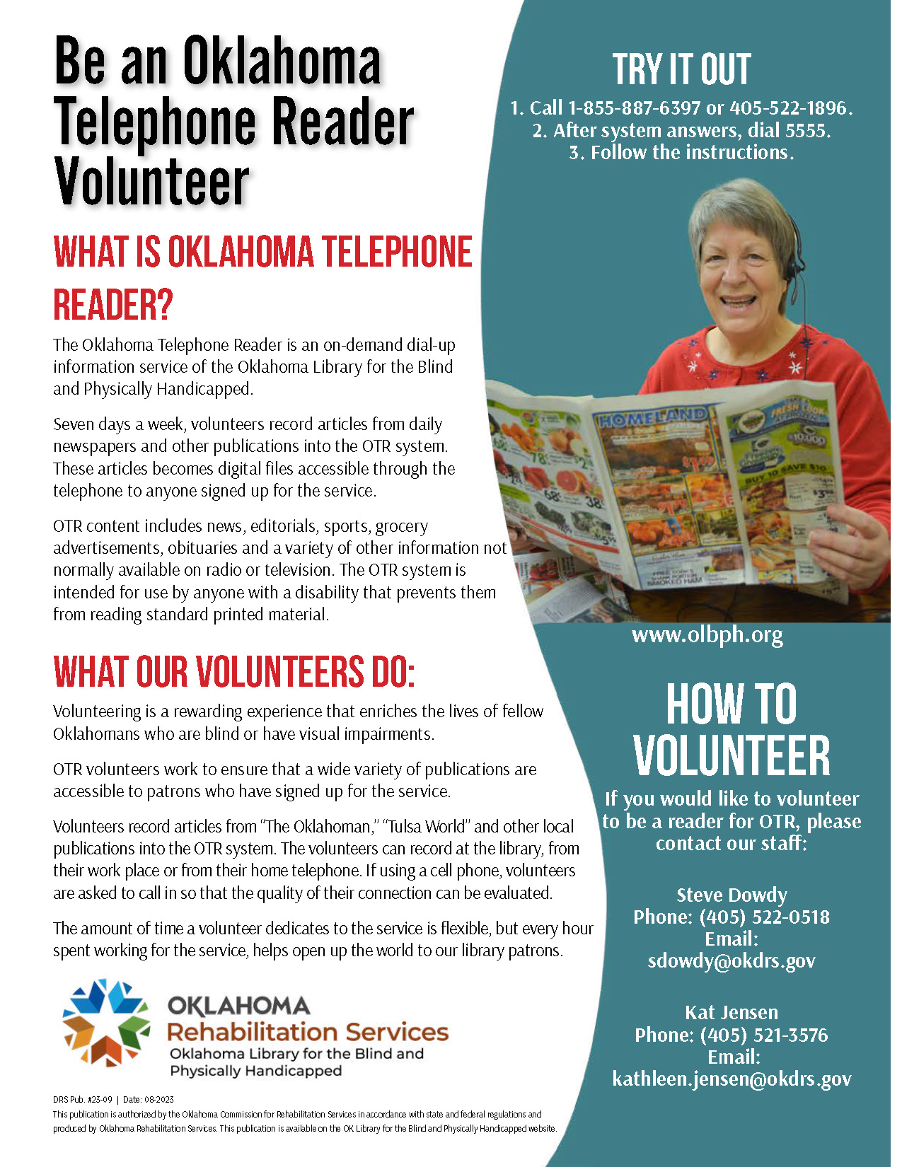 OLBPH Oklahoma Telephone Reader Flyer