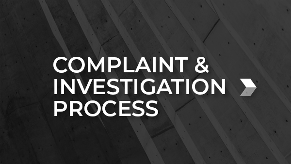 Complaint & Investigation Process