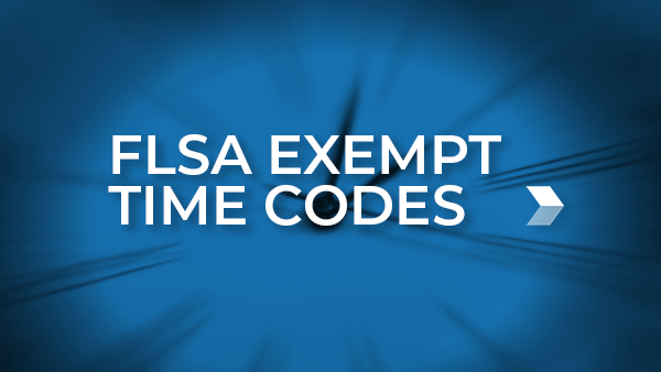 FLSA Exempt Time Reporting Codes
