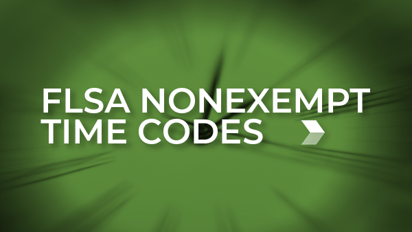 FLSA Nonexempt Time Reporting Codes