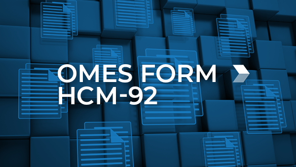 OMES Form HCM-92