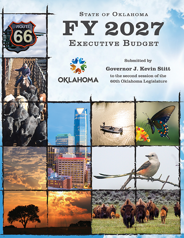 Cover of the Fiscal Year 2027 Executive Budget for the State of Oklahoma.