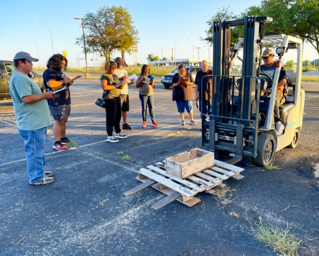 Oklahoma Safety Council forklift training certification at a local college