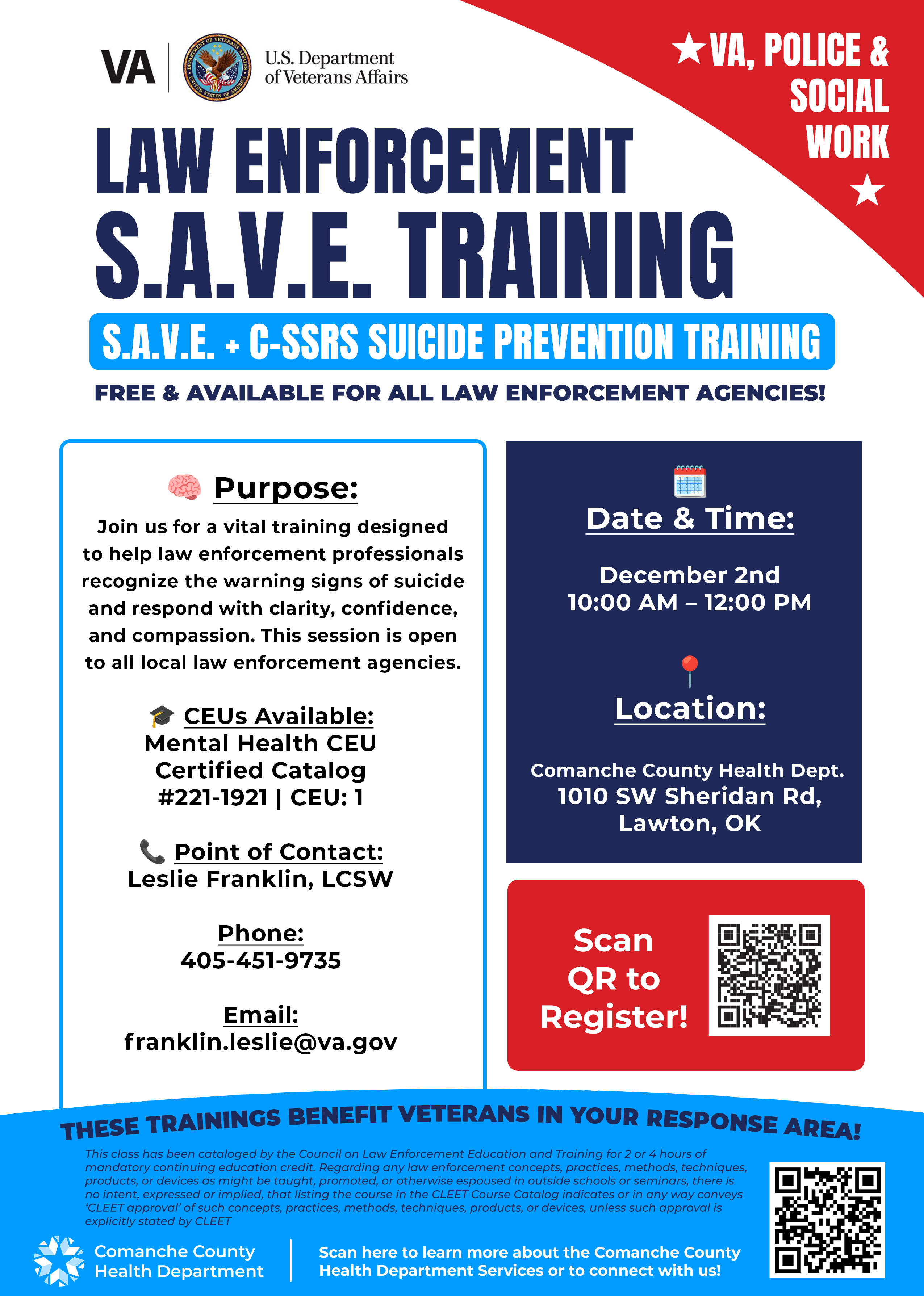 LEO SAVE Training Flyer 12-2-25