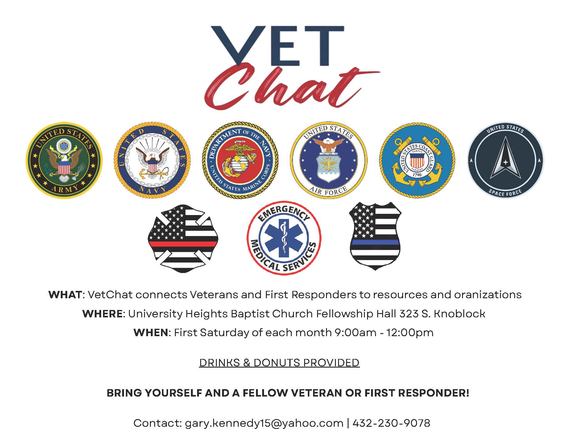 University Heights Vet Chat Flier