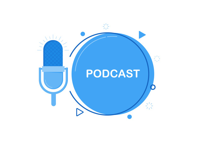 Podcast. icon, logo design. Modern flat style vector illustration