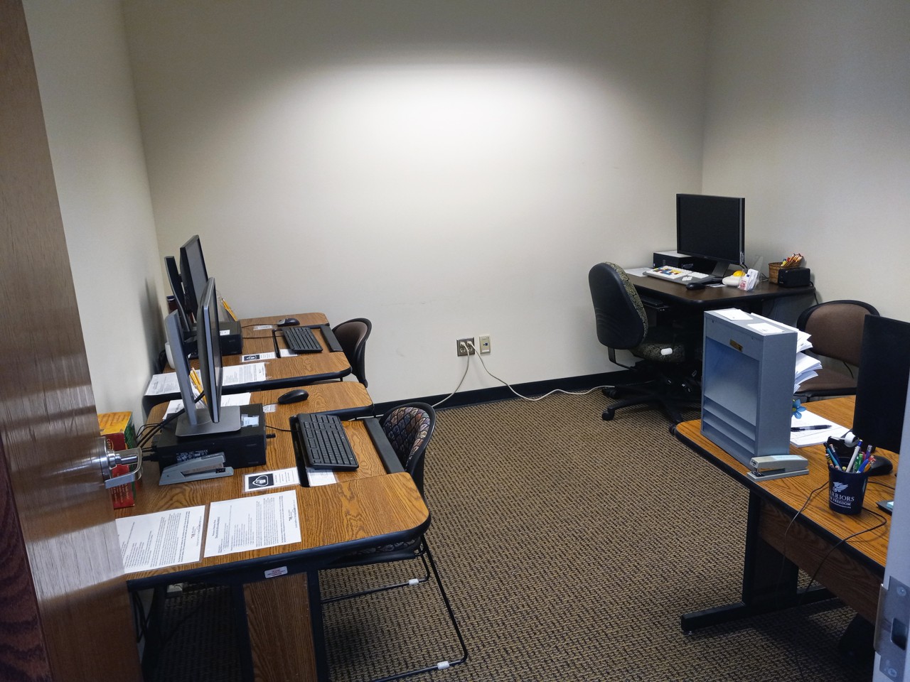 Resource area with computers available to the public.                   