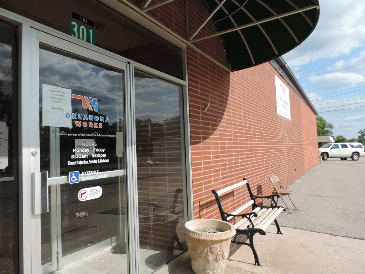 Exterior entrance to office.
